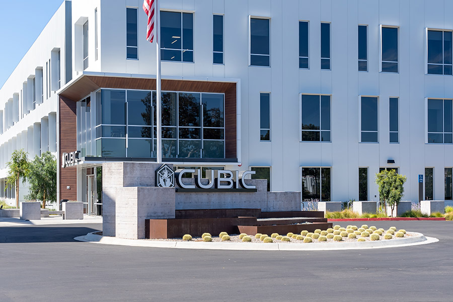 A photo of Cubic Headquarters in San Diego, Calif. Photo from JHVEPhoto - stock.adobe.com