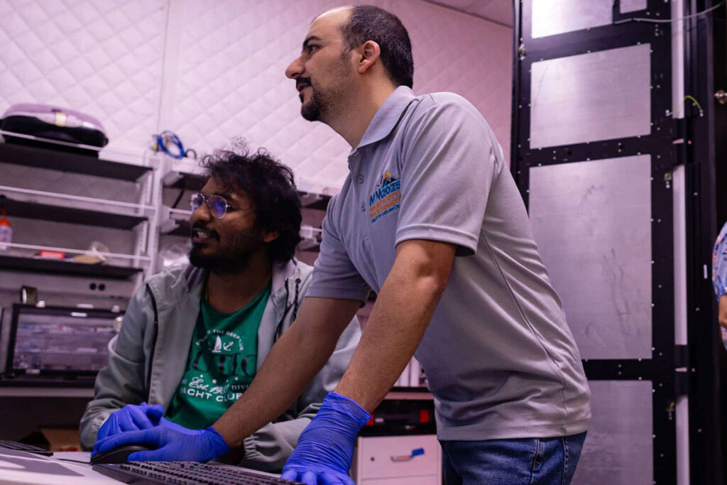 Researchers work in a lab at the University of Tennessee, Knoxville.
