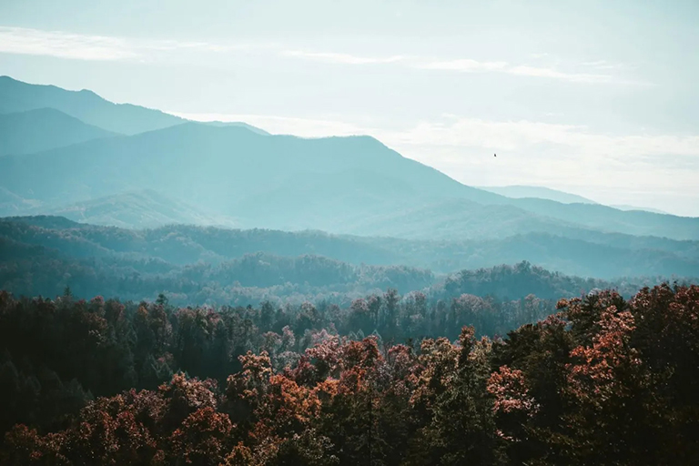 Mountain layers in the Appalachias.