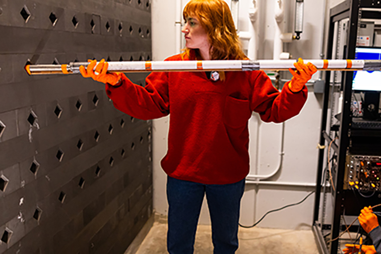 A student works in the Graphite Pile Lab.