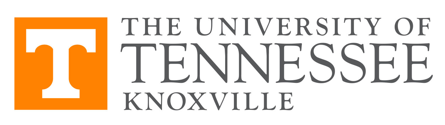 University of Tennessee, Knoxville, logo with a power T on an orange background on the right side.
