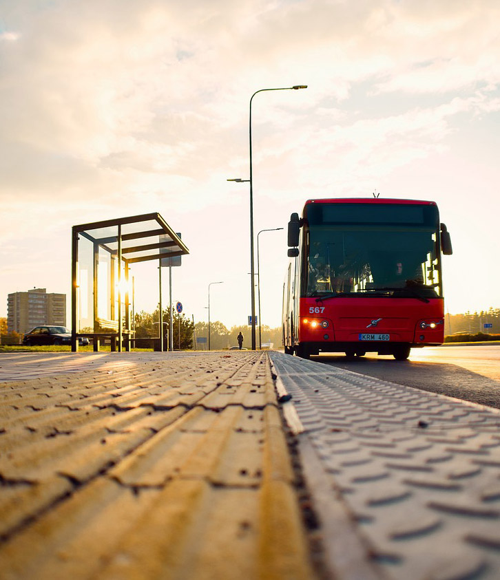 Urban bus stop. Photo by Mslclicks.