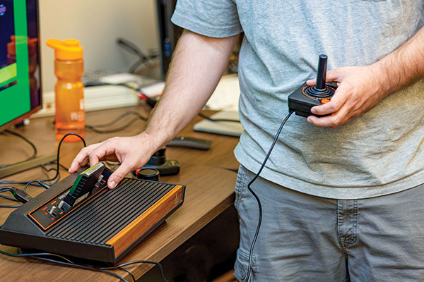 An Atari 2600 used in an experiment in a lab at the University of Tennessee.