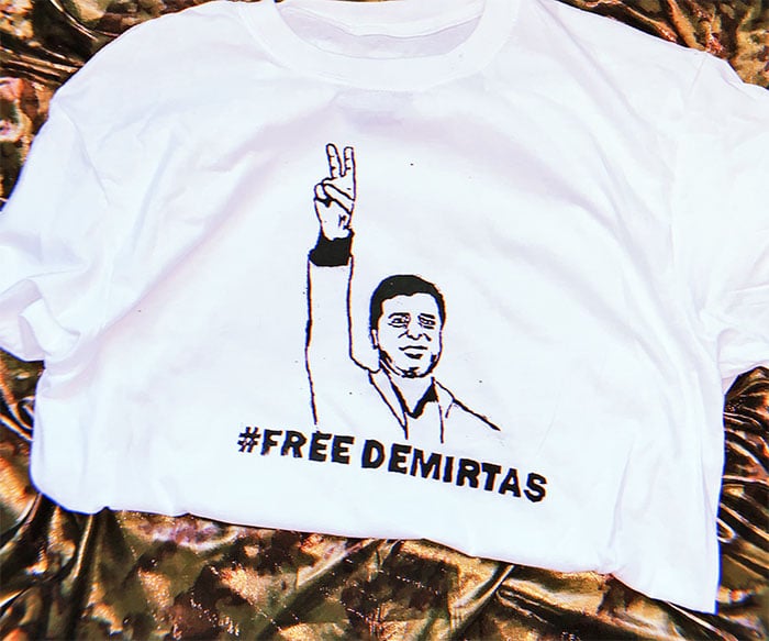 T-shirt, featuring an image of Selahattin Demirtaş