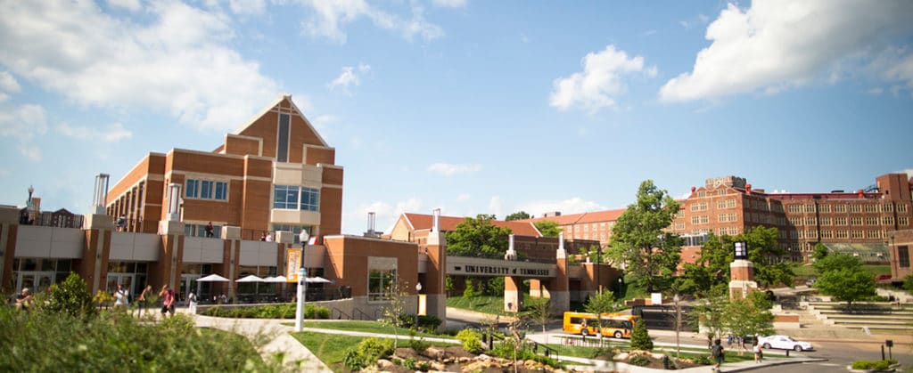 UT campus, featuring the student union