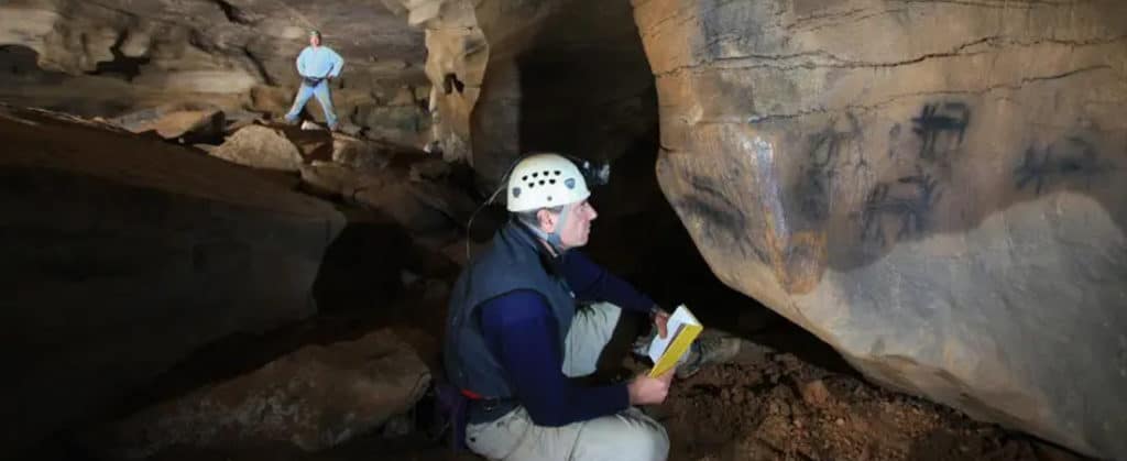 UT's Jan Simek in unnaed cave in Tennessee