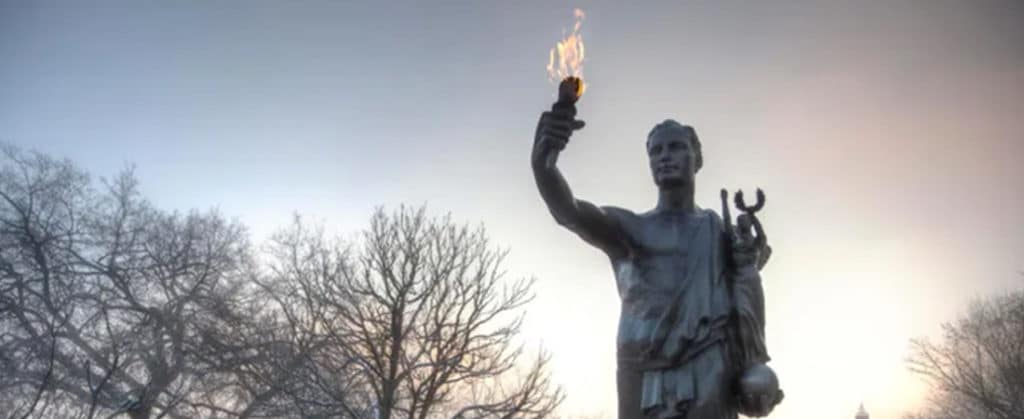 torchbearer statue at UT