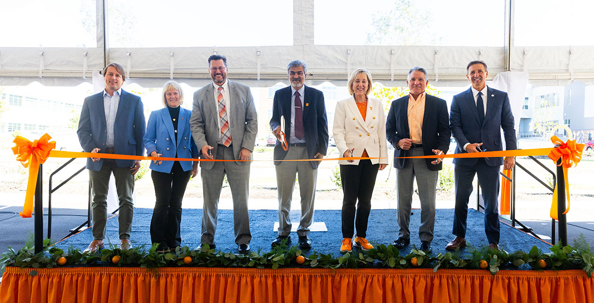 Ribbon cutting ceremony for grand opening of Innovations South at the University of Tennessee, Knoxville's Research Park at Cherokee Farm.