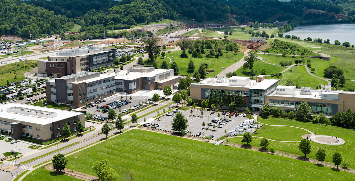 Aerial view of Research Park at Cherokee Farm.